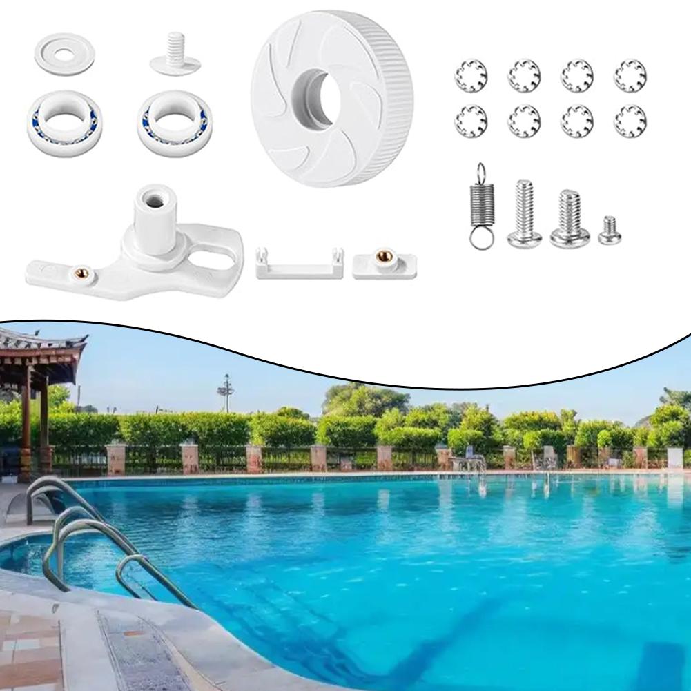 For Polaris 280 180 Pool Cleaner Roller Kit with Swing Shaft Assembly ABS Replacement Kit with Washers and Bolts