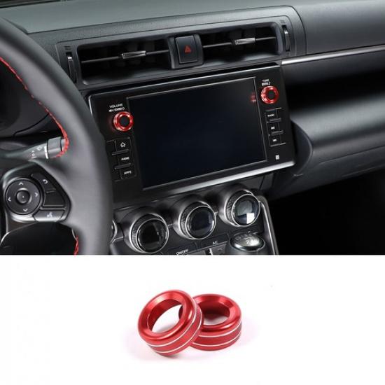 Red Alloy Audio knob Control Knob Ring Covers For Toyota 86/Subaru BRZ  US