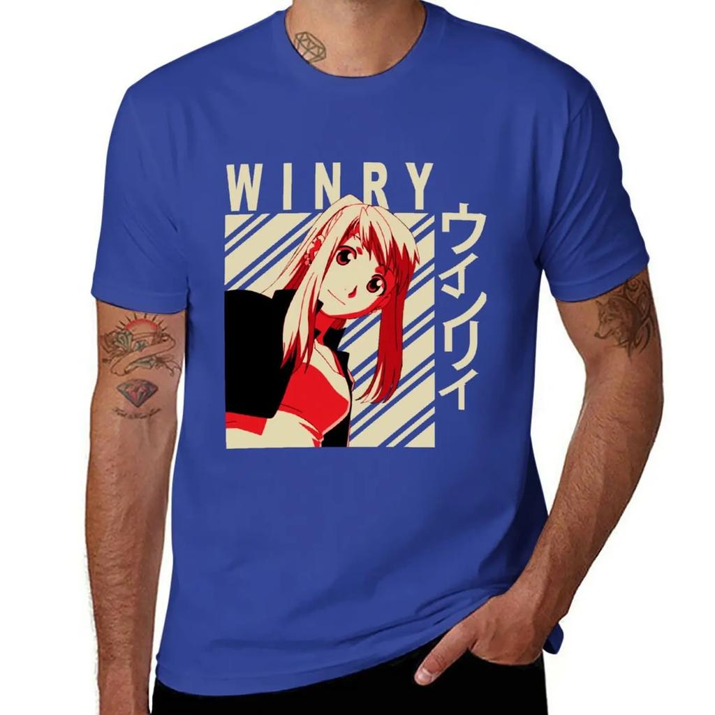 New Winry Rockbell - Vintage Art T-Shirt Black T Shirt Tops Sweat Shirts Oversized T Shirts Mens T Shirt Graphic
