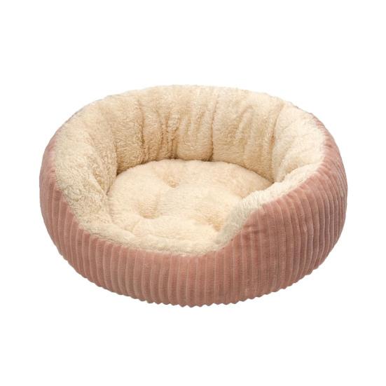 

Flannel Cat Bed Thickened Filling Nest Washable Anti-Slip Soft Velvet Cat Moisture-Proof Bottom Warm Pet Nest S рожевий