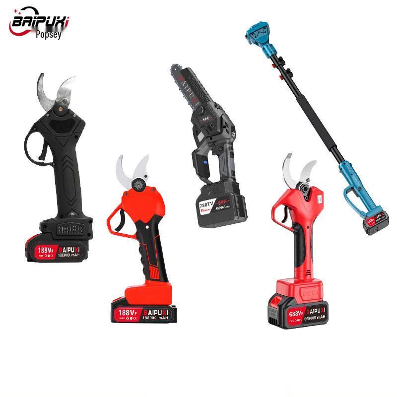 BAIPUXI Cordless Electric Telescopic Pole Pruning Saw CN Plug (adapter Included)
