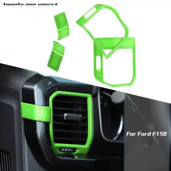 Center Console Side Air Vent AC Outlet Cover Trim For Ford F150 21+ Light Green