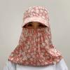 Casual Wide Brim Sun Hat Breathable Neck Protection Sun Visor Cap With Mask Anti-Uv Tea Picking Cap Outdoor