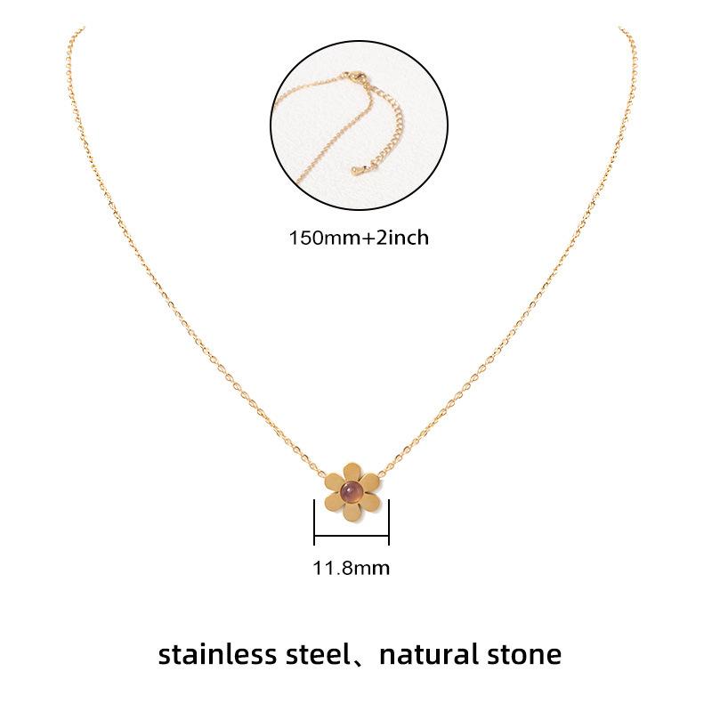 Fashion Flower Necklace for Women Summer High-end Little Daisy Collarbone Chain