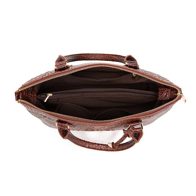 Portable Crossbody Retro Women's Bag Multicolor Crocodile Brahman