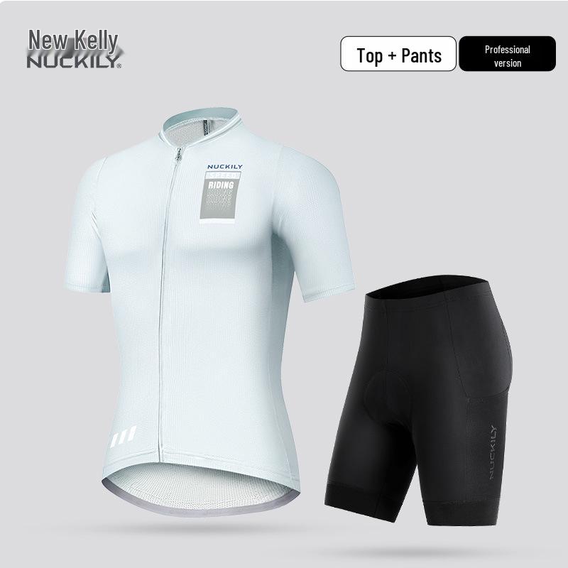 Nuckily Men's Summer Cycling Jersey & Short Sleeve Set for Road and Mountain Biking