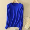 QICED Women's Knitted Sweater for Autumn and Winter, O-neck Slimming Sweater, Short and Large-sized Pullover Base Layer