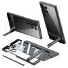 Transparent Electroplated Phantom Case Galaxy S24 Ultra With Precision Cutouts Kickstand Support