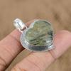 Gift For Her 925 Sterling Silver Natural Black Rutile Gemstone Pendant Heart