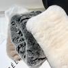 Women Handmade Stretch Real Rabbit Fur Scarf Knit Genuine Rex Rabbit Fur Headbands Girls Natural Rabbit Fur Ring Scarves