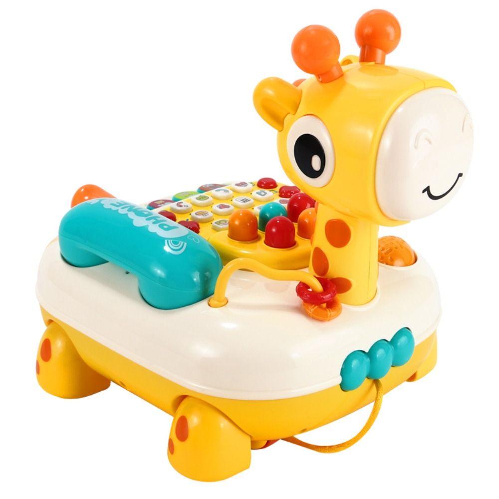 with Wheels Telephone Car Toy Elk Simulation Landline Phone Lovely Emulated Telephone Toys  Kids