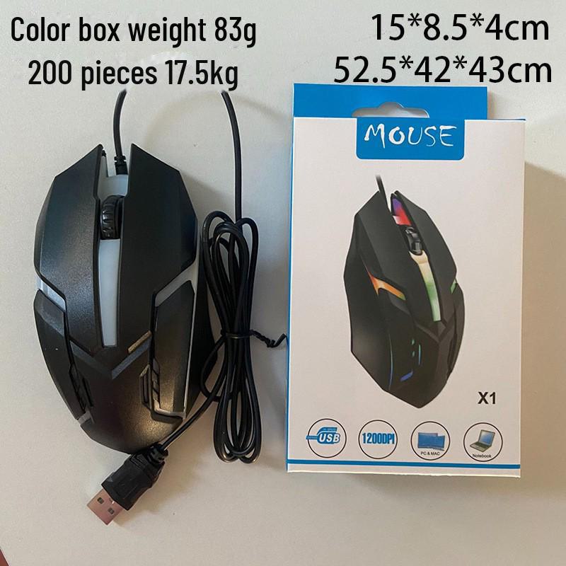 

Набір дротової USB-клавіатури та миші з механічним підсвічуванням x1 luminous mouse strap packaging чорний