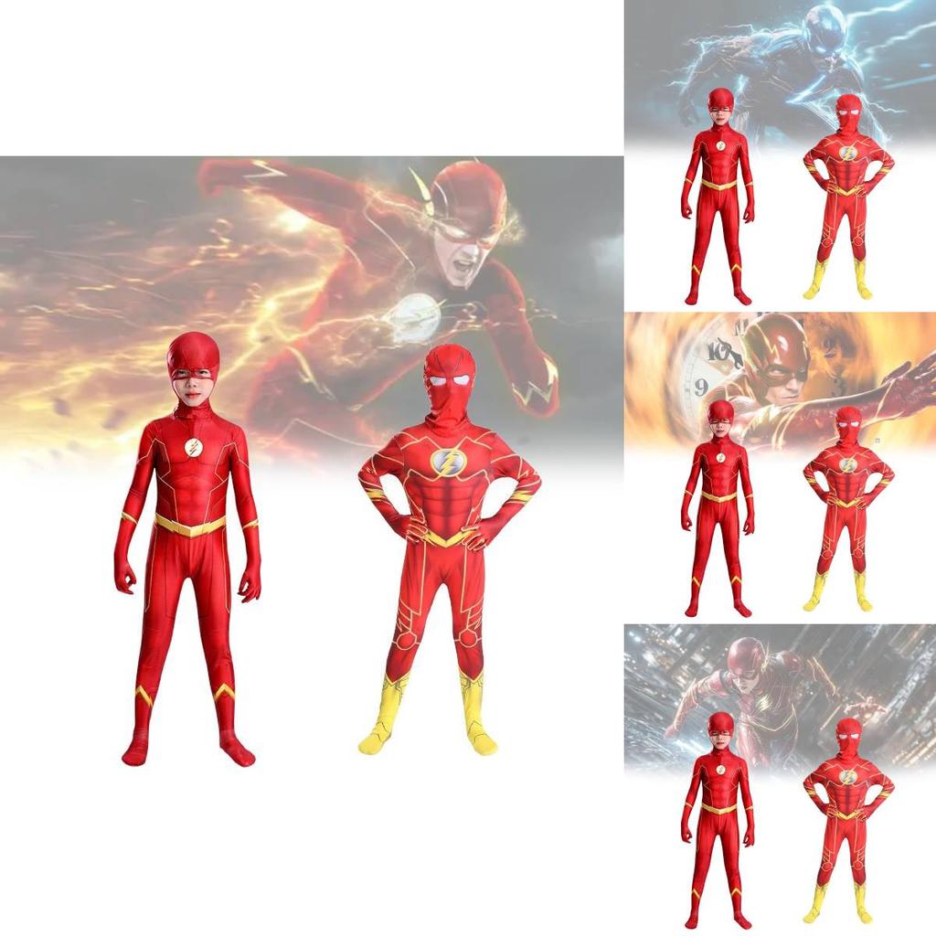 Comics The Flash Milk Silk Cosplay Jumpsuit For Roleplay And Stage Performance Special Characters Included