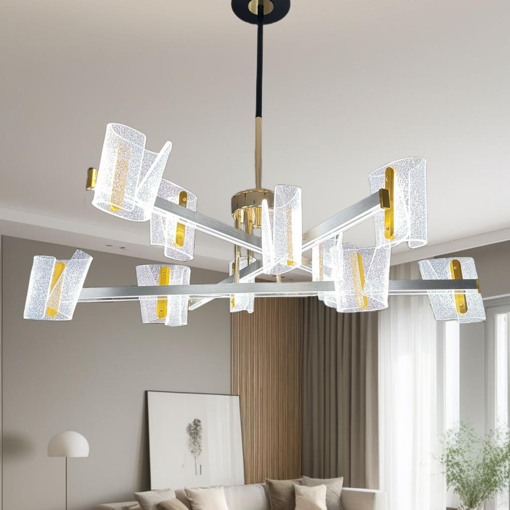 Light luxury chandelier, Nordic living room, high-end simple modern creative dining room, personalized bedroom lighting