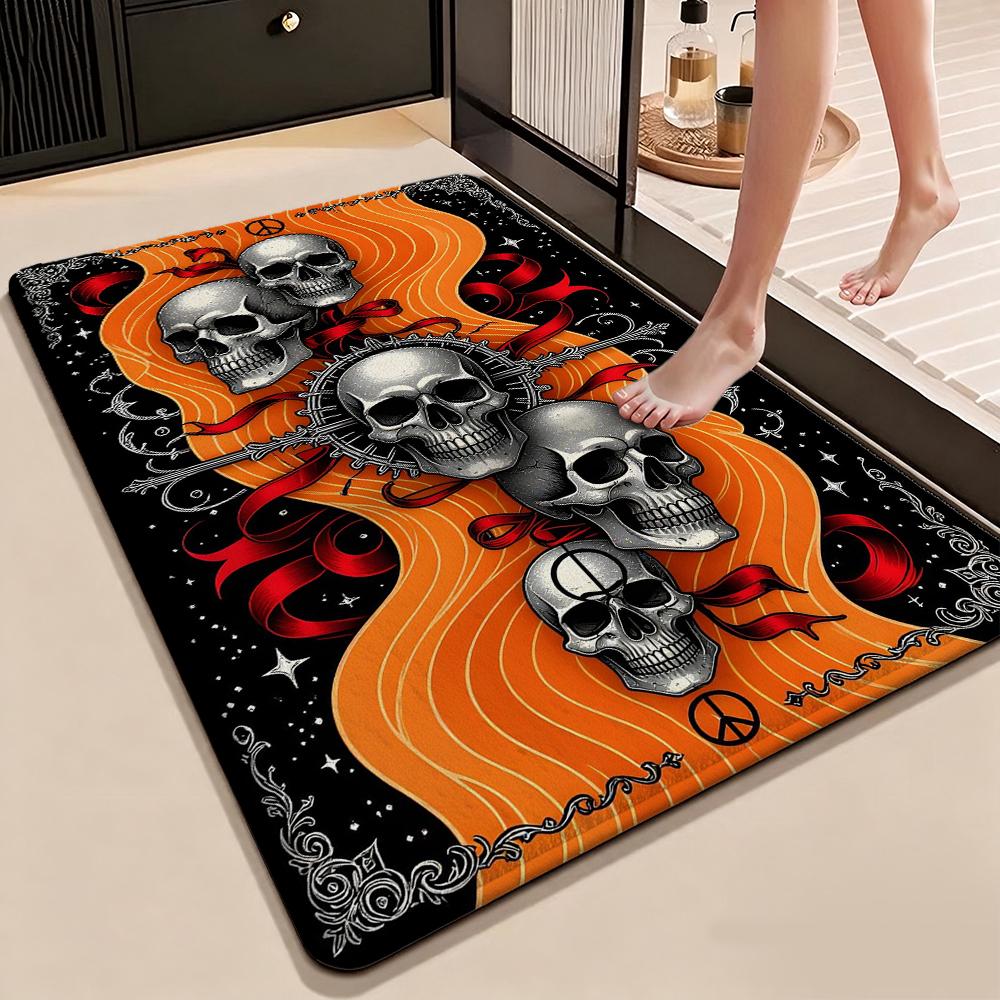 Dark Satanic Black Metal Art Patterned Rug Allseason Carpet For Entryway Home Party Decor Gift For Friends
