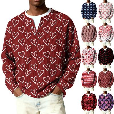 Herren Button-Down Kragen Langarm Rippstrick Pullover
