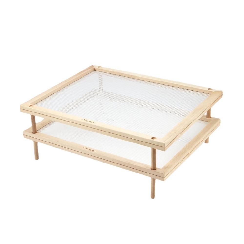 

Wooden Pasta Drying Racks Stackable Pasta Drying Rack Mesh Food Dryer Holder Baking Pastry 2 Layers