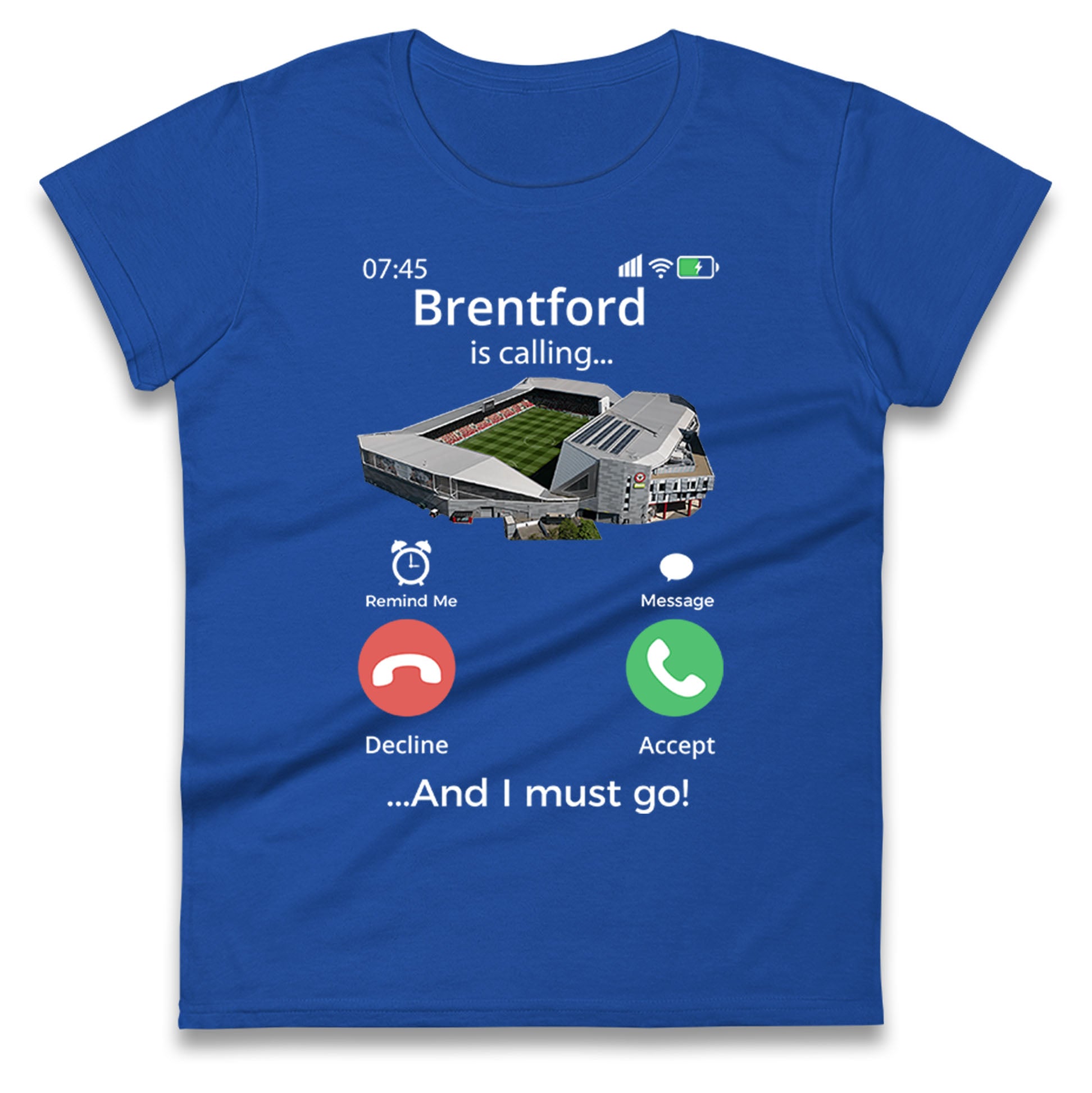 

Brentford Football Womens T Shirt Mens Tops Tees Unisex Brentford Is Calling Top M