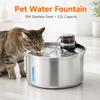 Automatic Cat Water Fountain 304 Stainless Steel 3200ml Pet Drinking Dispenser Quiet 12V Indoor Circulating Fountain Cats Dogs