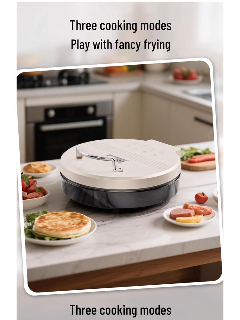 Home Electric Griddle: Double-Sided Heating Pancake & Crepe Maker with Deepened Frying Pan