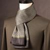 Maulbeerseide High-End Herren Seidenschal Seiden karierter Schal Frühling, Herbst und Winter vielseitig einsetzbar langer Streifen Geschäftspartner Geschenk
