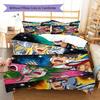 Saint Seiya Pattern Bedding Quilt Set Quilt Cover Pillowcase Home Decoration Gift (1 * Duvet Cover + 2 * Pillowcase, Without Core)