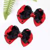 Stylish Ladybug Patterned Bows Hair Clips Cartoon Hair Decoration Hairpieces for Little Girls' Daily Outfits and Events