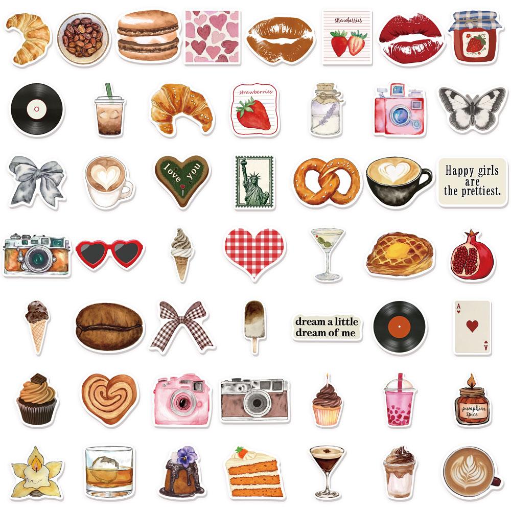 50PCS Pinterest Inspired Aesthetic Fun Graffiti Stickers DIY Luggage Speaker Water Cup Notebook Waterproof Stickers
