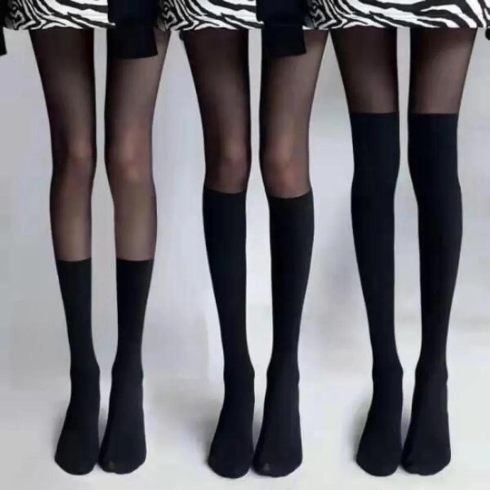 Women's Simple Spandex Compression Knee Socks Leggings Stockings