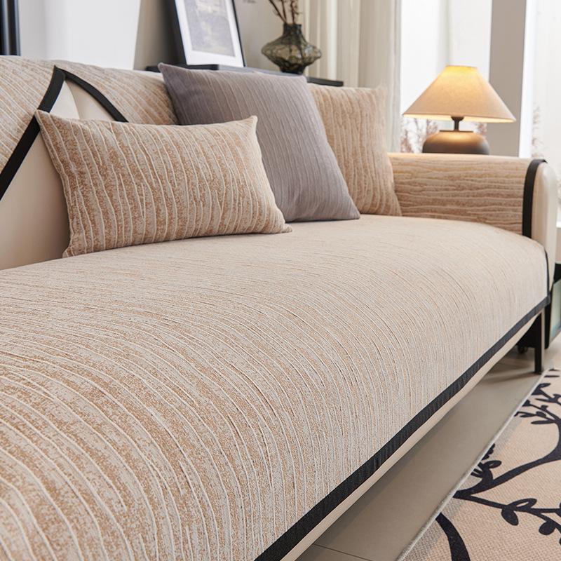 

Modern Simple Sofa Cushion Universal In All Seasons New Non-Slip Leather Sofa High-End Seat Cushion Cover Cloth 70*70cm