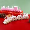 Christmas Wooden/Plastic Train Mini Painted Train Decoration Train Desktop Ornament For Xmas Party Winter Festival Gift