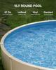 Round Pool Liner 15ft Unibead Pool Liner 47in Wall Height Solid Color