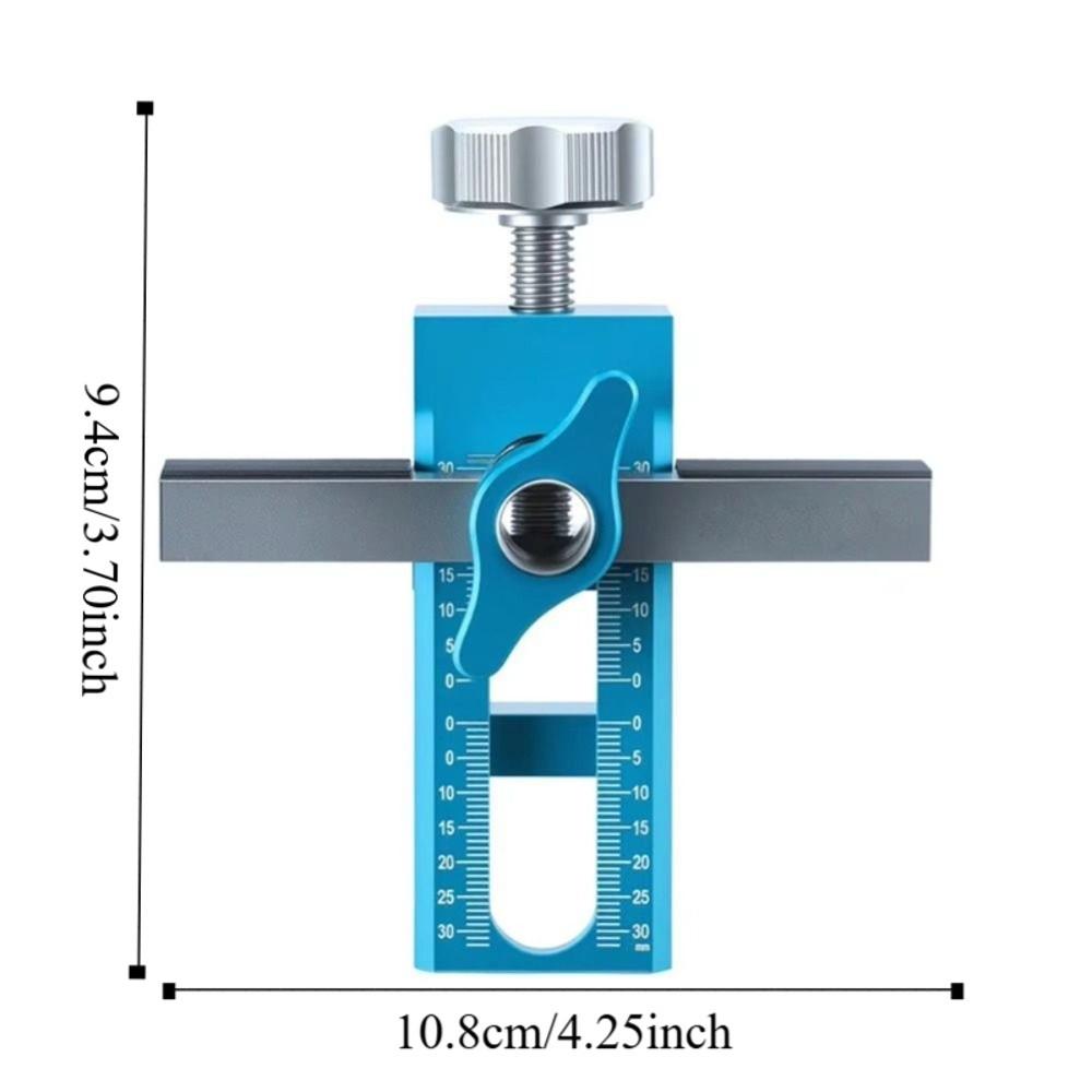 2 v 1 Polohovač pro instalaci dvířek skříněk s odskokem, děrovaná montážní šablona, instalace šatní skříně