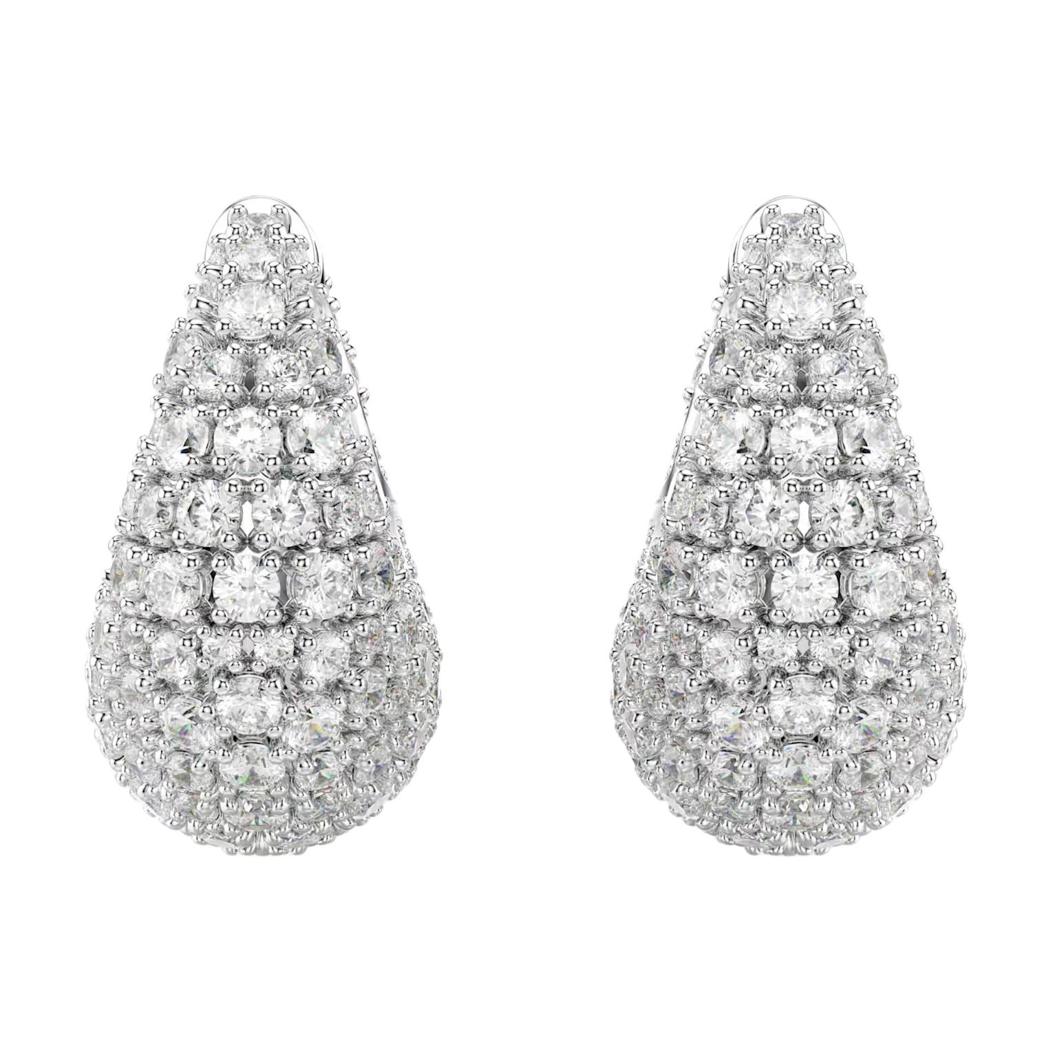 

Swarovski Sublima Collection Square Zirconia Earrings Women earrings White 5732281 Box (Random Color)