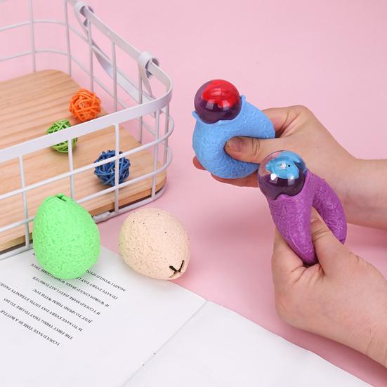 Dinosaur Egg Squeeze Toy Slow Rebound TPR Stress Relief Stretch Dino Egg Squishes Sensory Fidget Pinch Toy Kids Adults Christmas Gift