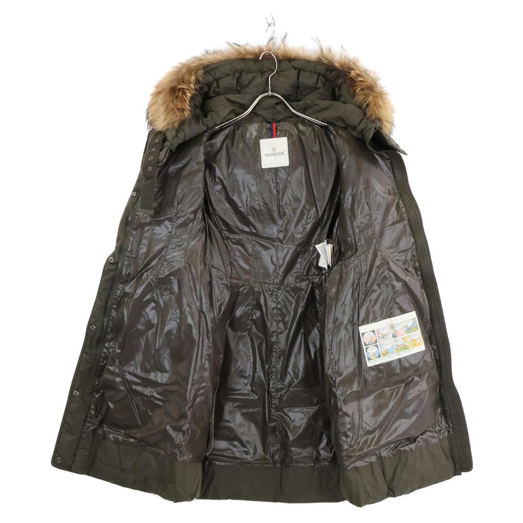 MONCLER [Domestic regular] PHALANGERE hoodie down with fur coat 00 khakiUsed