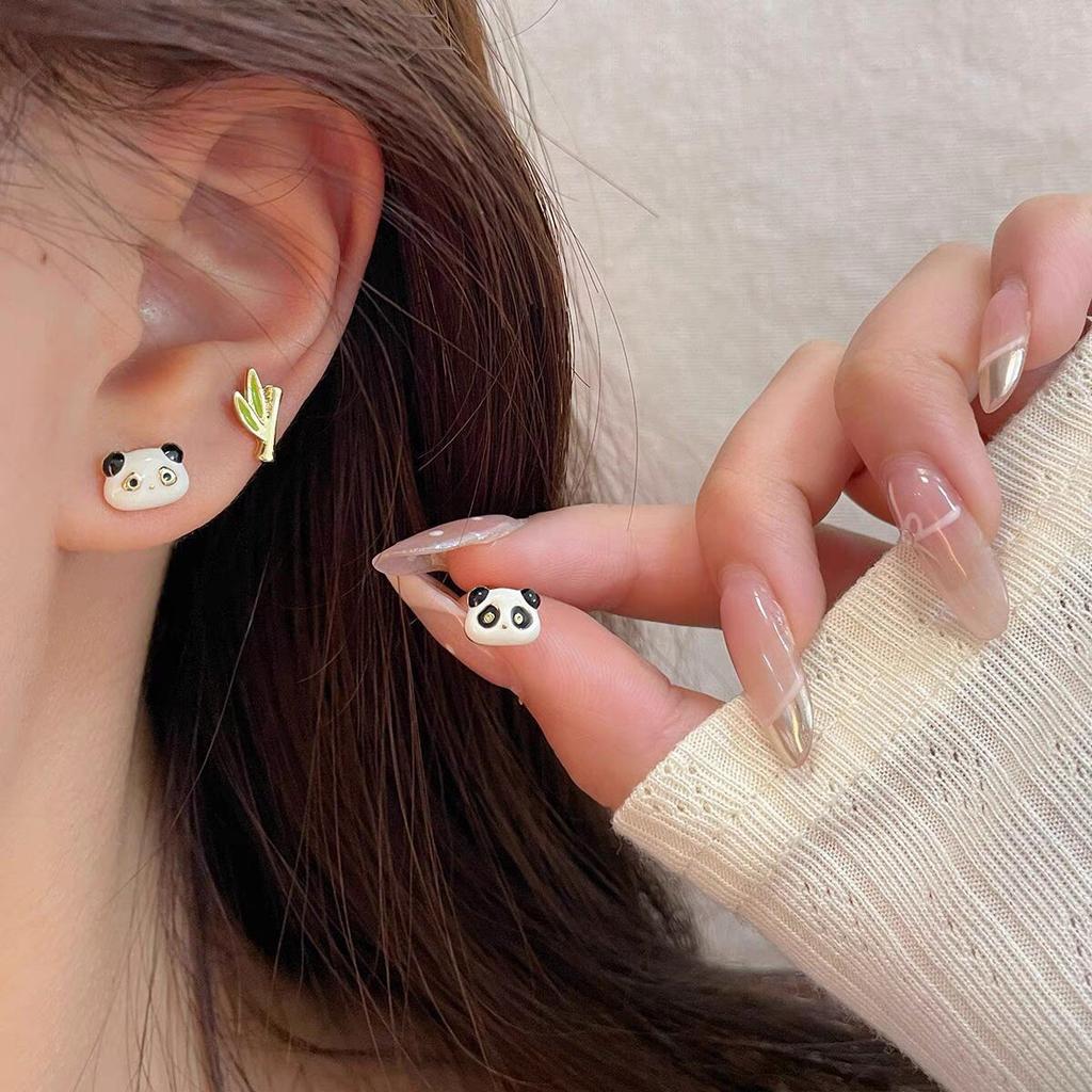 Little Beaver Loopy Earrings Cartoon Pink Earrings Student Animal Ear Accessories