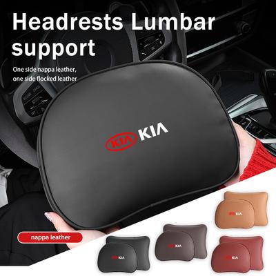 For Car Logo Headrest Pillow Lumbar Neck Protective Cushion Accessories Cerato Soul Venga Forte Spectra Sedona Niro Cadenza