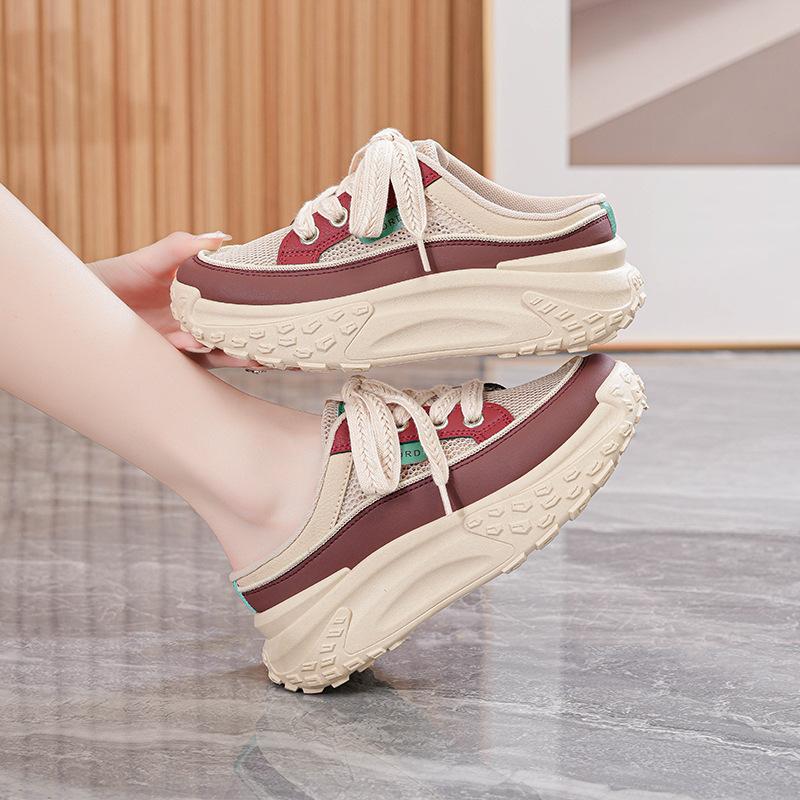 New summer baotou half slippers ins sandals platform shoes XYT
