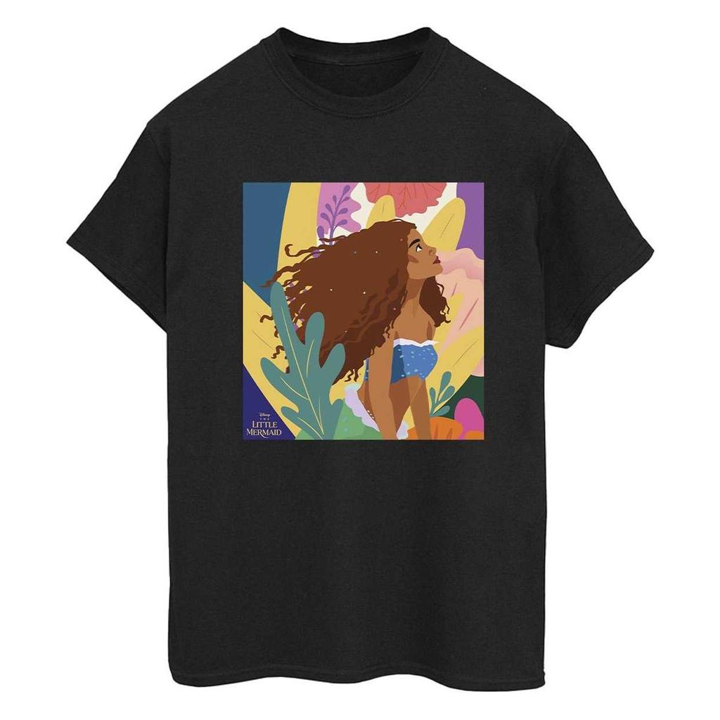 The Little Mermaid Womens/Ladies Colourful Cotton Boyfriend T-Shirt