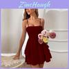 Princess Style Satin Backless Dress With Bow Knot And Adjustable Waist For Spring