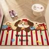 Silk Loop Anti-slip Dog Door Mat: Cute, Dirt-resistant, Cuttable Foot Carpet for Entryways