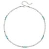 Bohemian Natural Artificial White Turquoise Necklace With Handmade Geometric Pendant For Women And Men