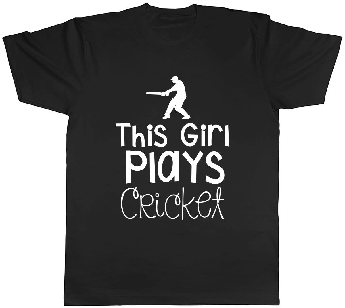 This Girl Plays Cricket Mens Unisex T-Shirt Tee M