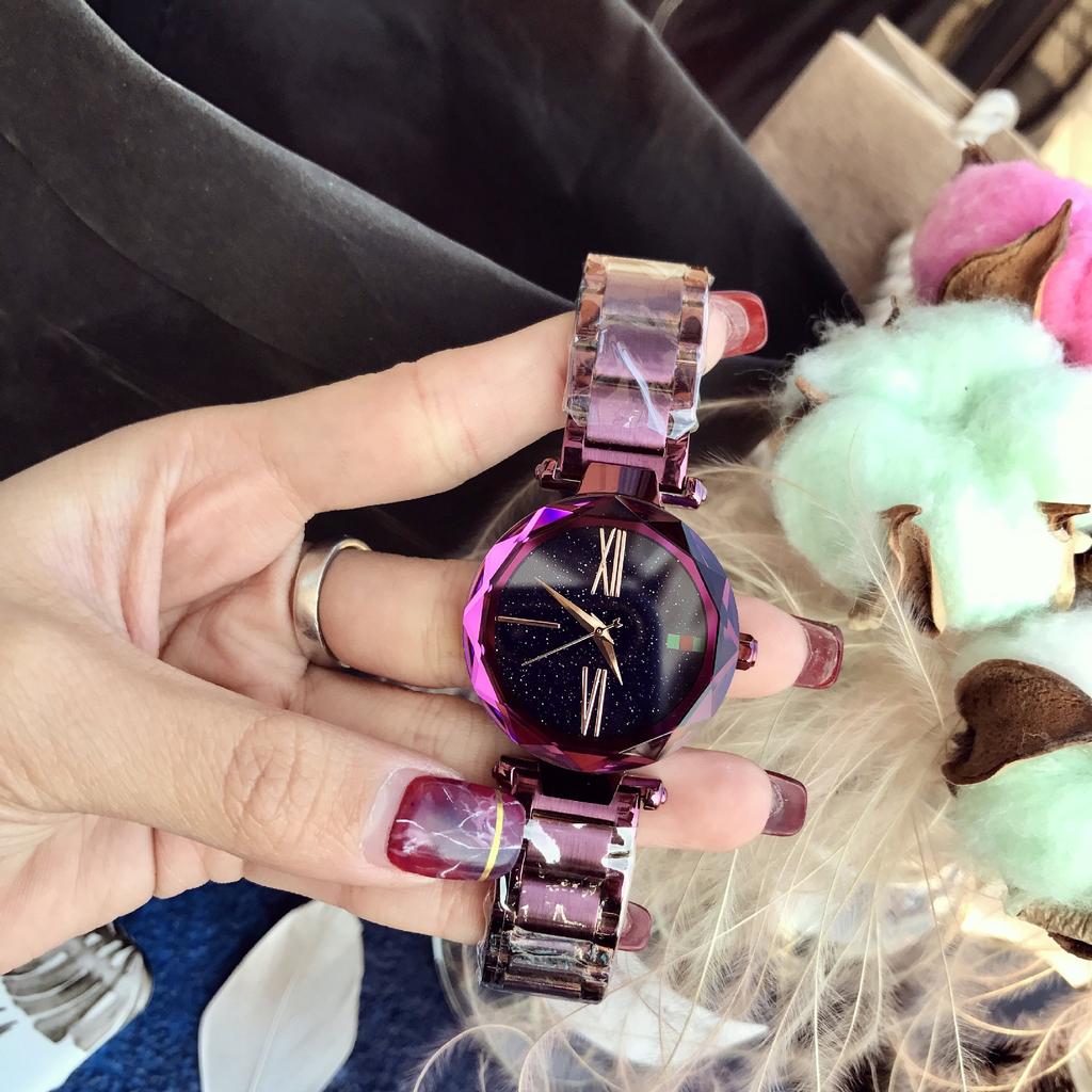 Starry Sky Watch Versatile Women's Steel Band Watch Steel Band Fashion Quartz Watch for Women