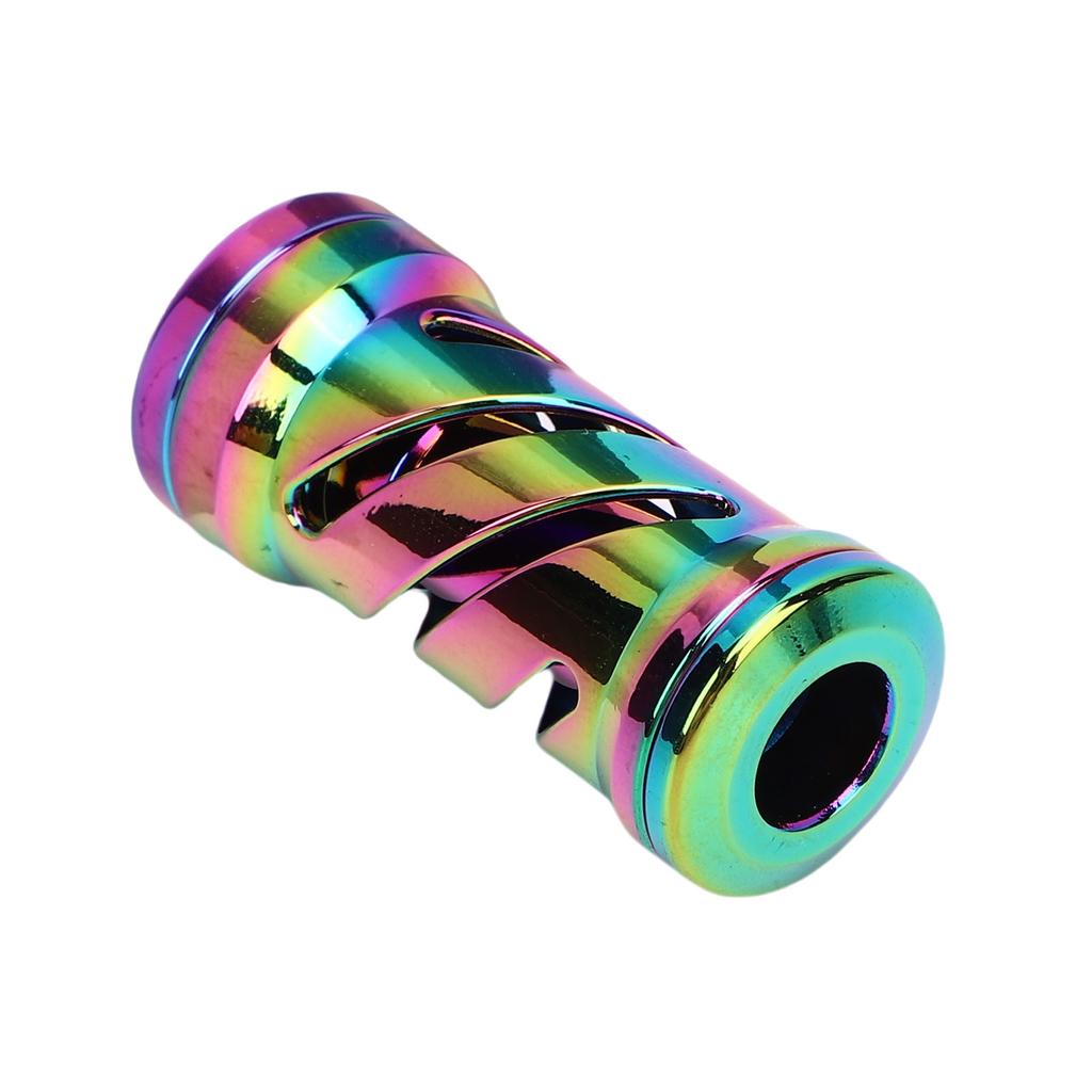 Fishing Reel Handle Knob Fit for S A D Reels Anti Slip Spiral Pattern Fishing Knob Modified Accessory Alloy Colorful