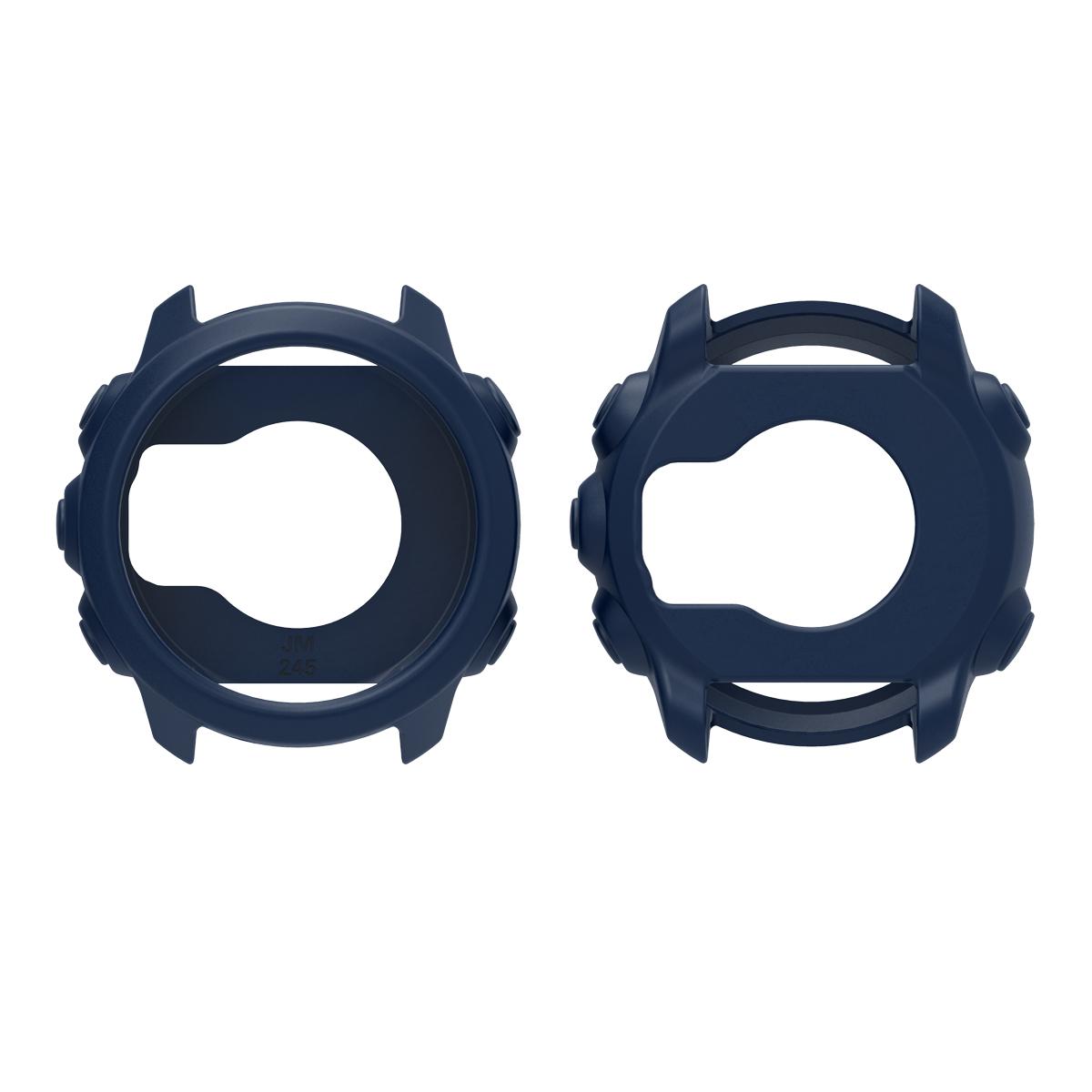 

TPU Protective watch Case For Garmin Forerunner 245 245M SmartWatch Protection Case Cover Shell Replacement Shockproof Clear Protective Case темно-синього кольору