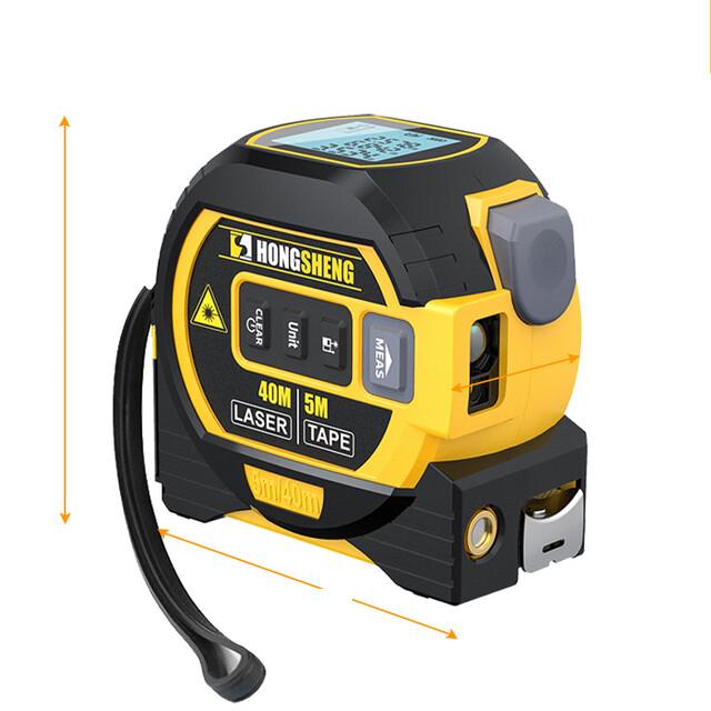 3 In 1 Laser Tape Measure Rangefinder 5m Tape Ruler Infrared High-precision Intelligent Electronic Ruler Building Distance Meter
