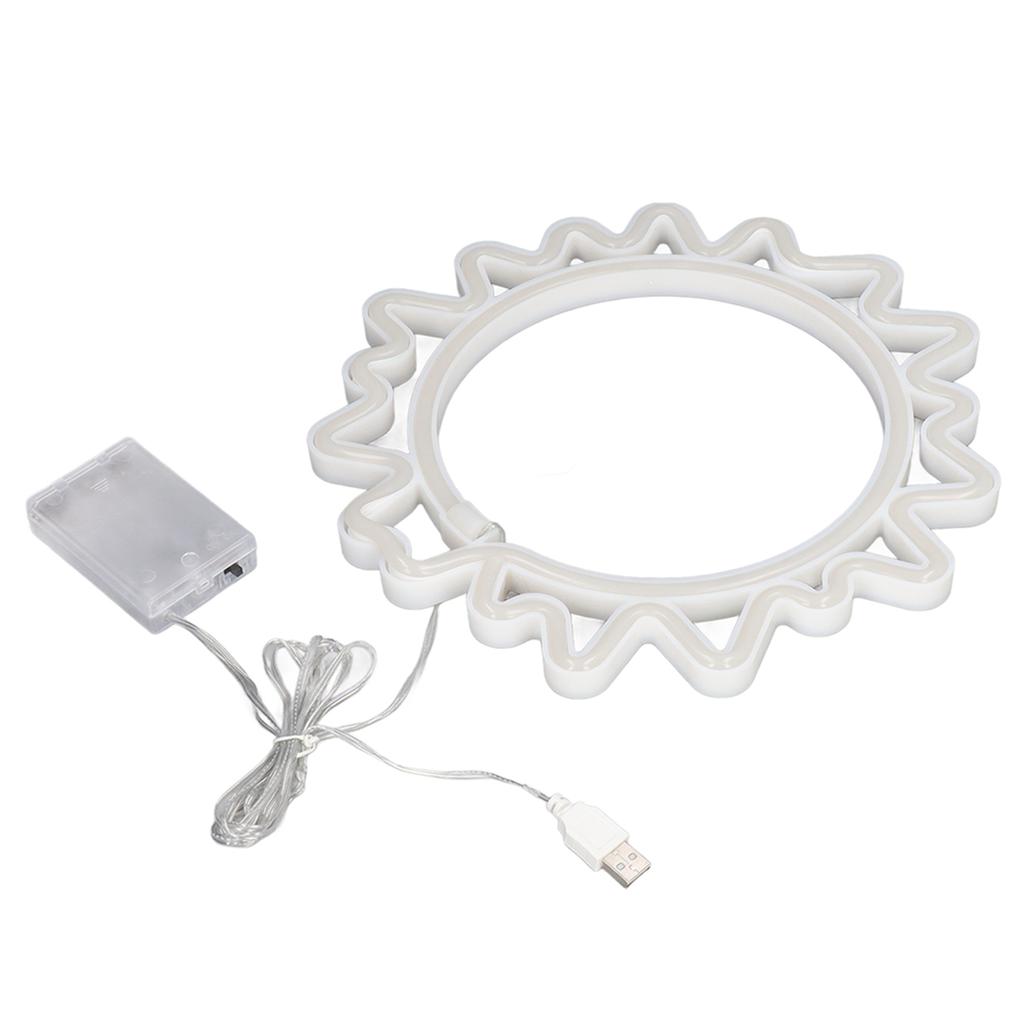 Sun Neon Light Sign USB Rechargeable Battery Operated LED Neon Sunflower Wall Decoration Light for
