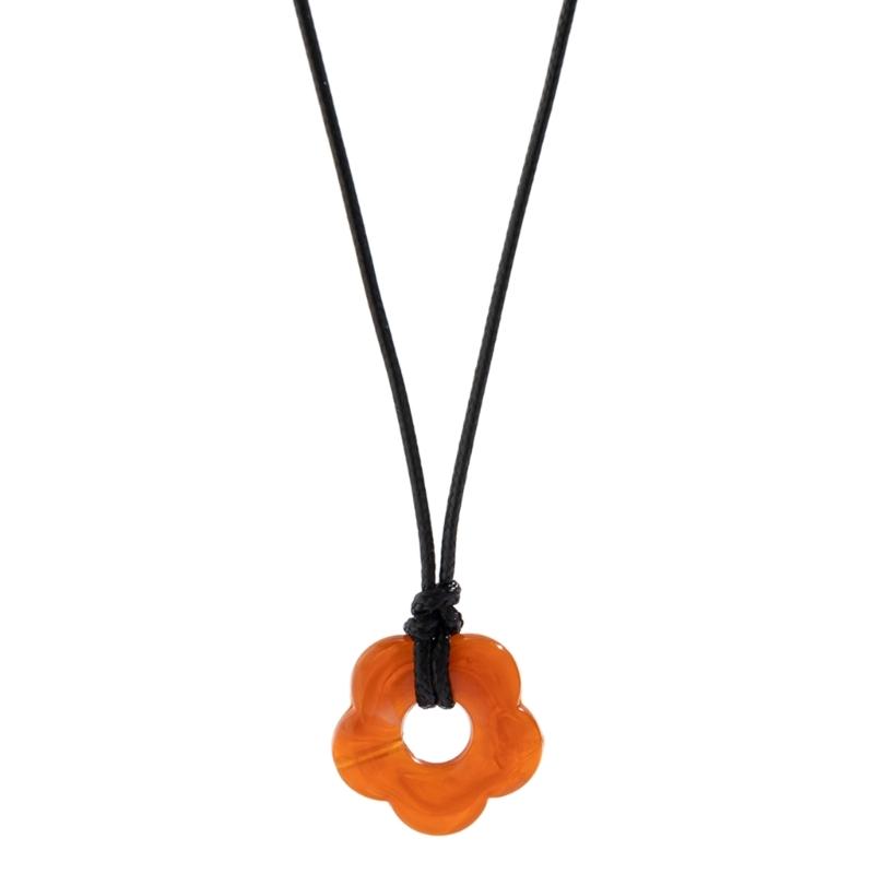 Bunte Blumen-Anhänger-Halskette für Frauen Freundin Geschenk Harajuku Harz Pflaumenblüte Choker Jahrestag Y2K Schmuck 2026 Trend
